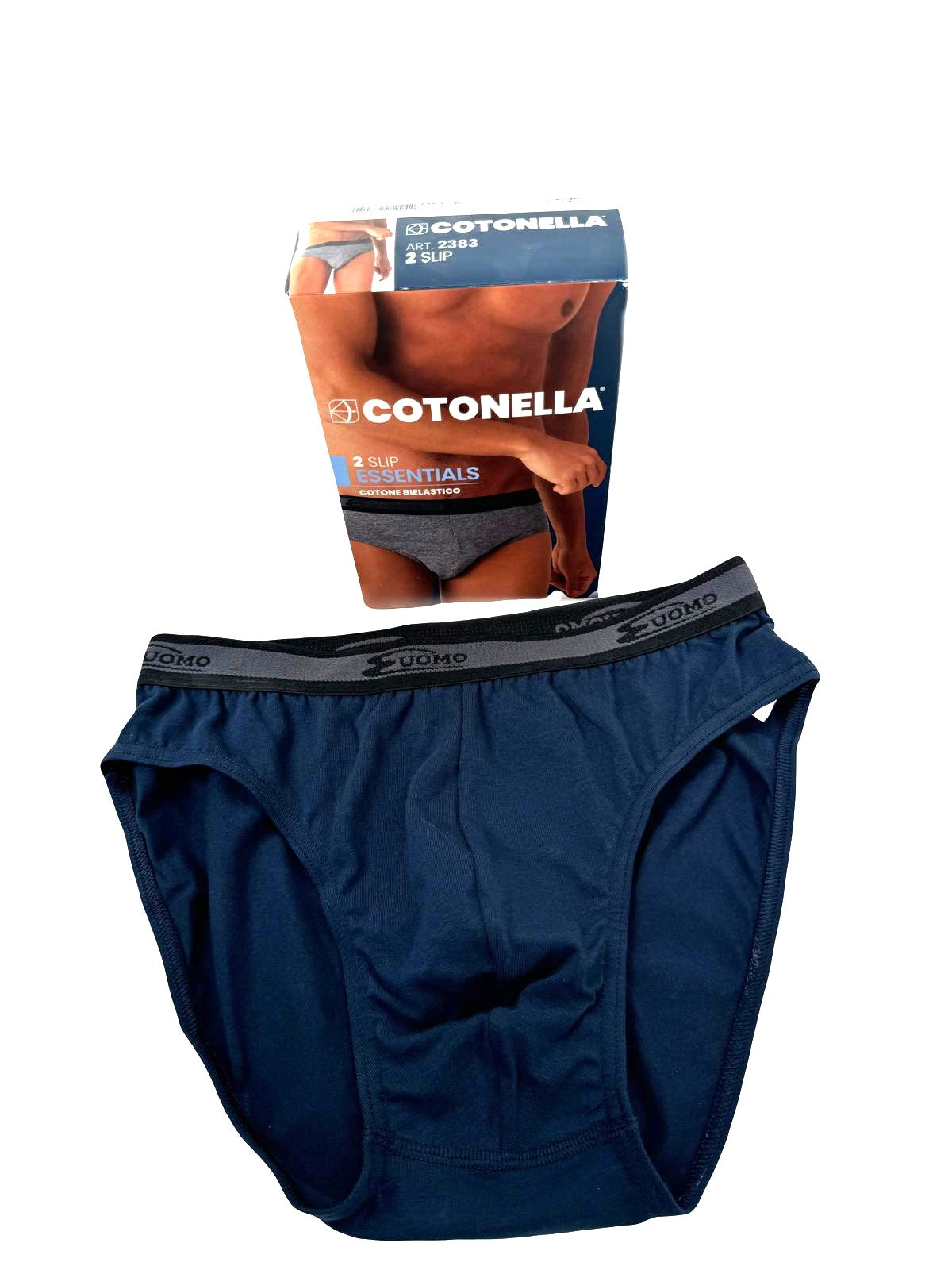 Cotonella 6 Pezzi Slip Uomo  2383 – Elastico Esterno in Cotone Bielastico