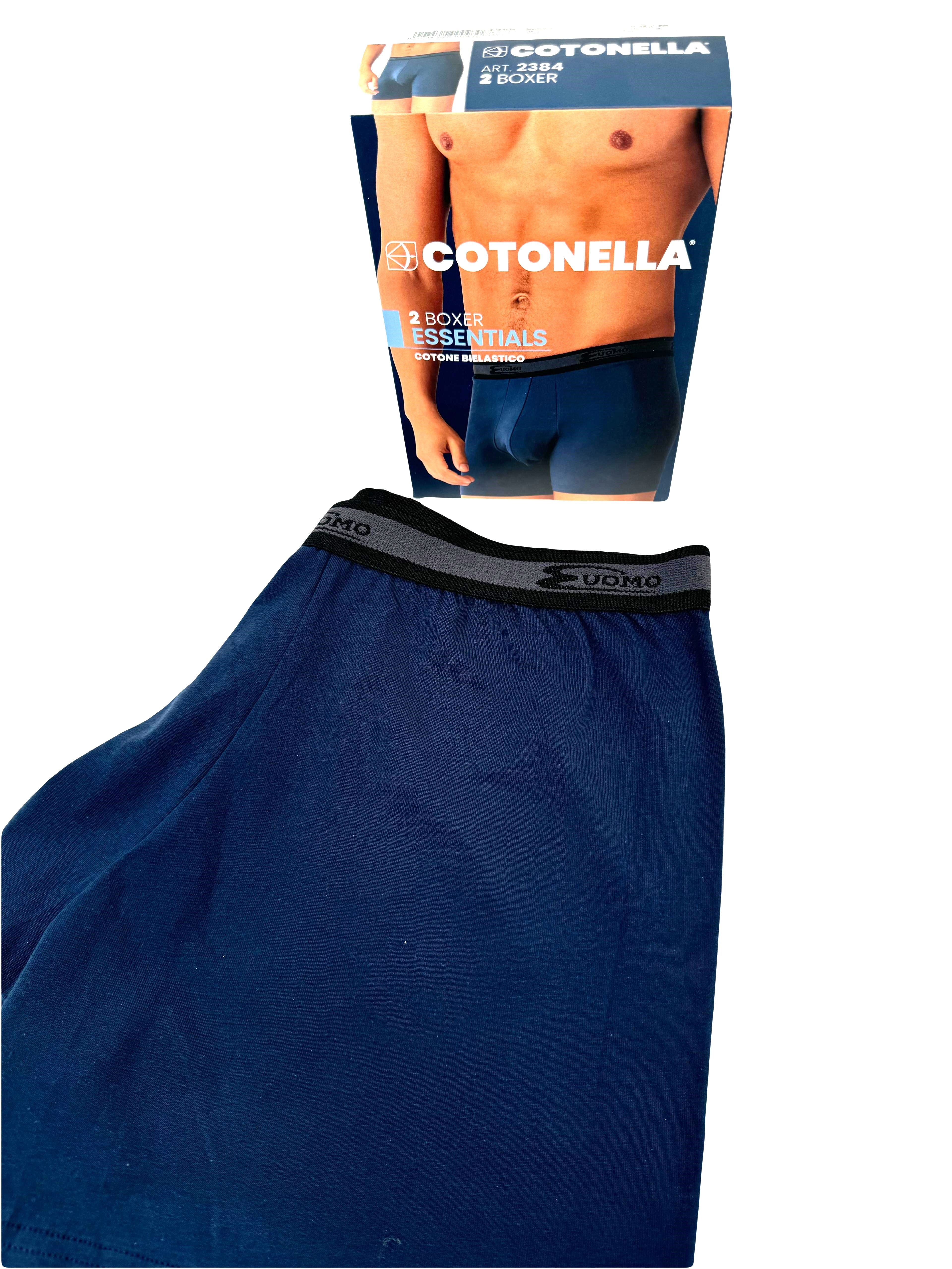 COTONELLA 6 Pezzi Boxer Uomo con Elastico Esterno in Cotone Bielastico 2384