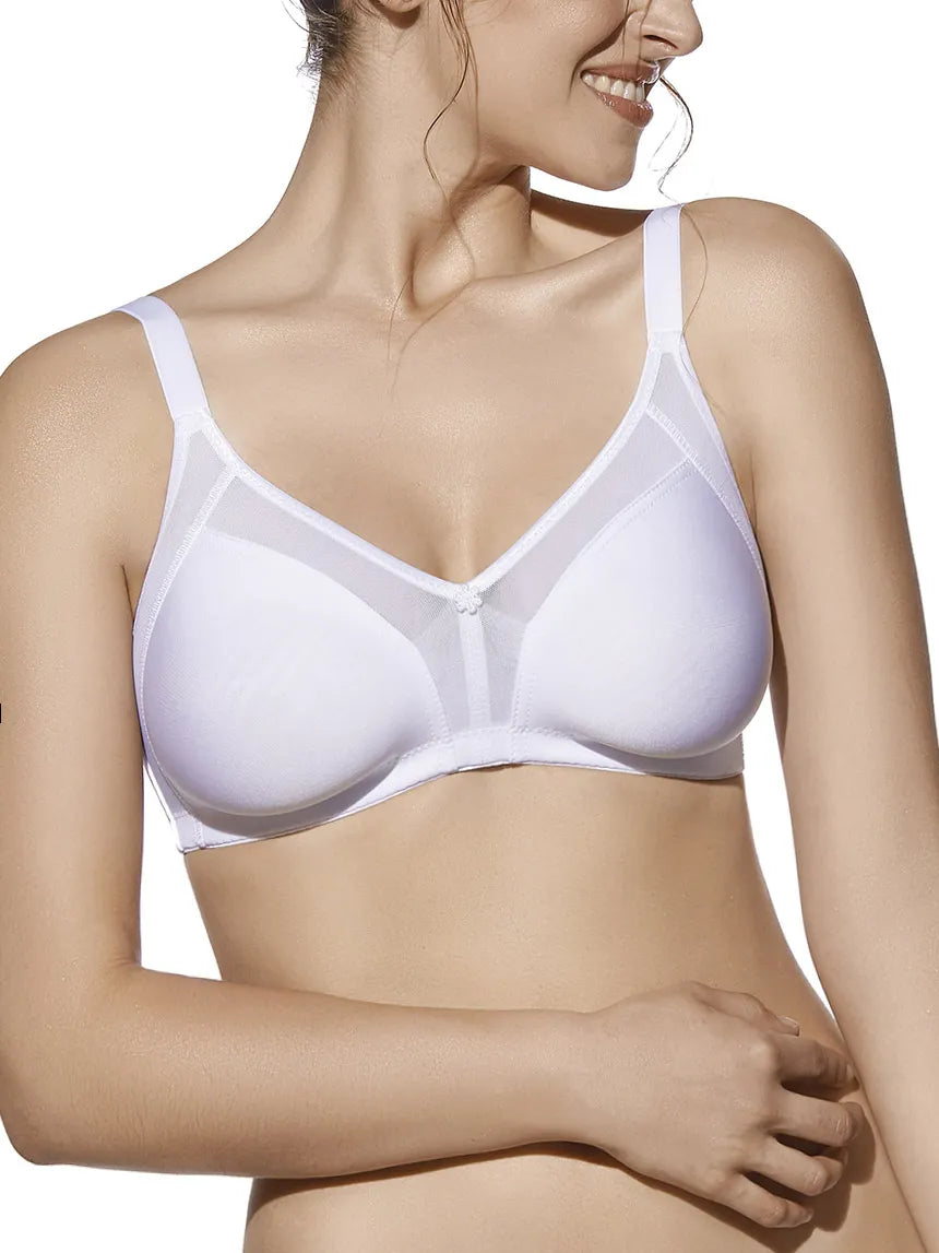 Selene – ESTELA Reggiseno modellante senza ferretto e senza imbottitura con inserti in fresco tulle coppa C