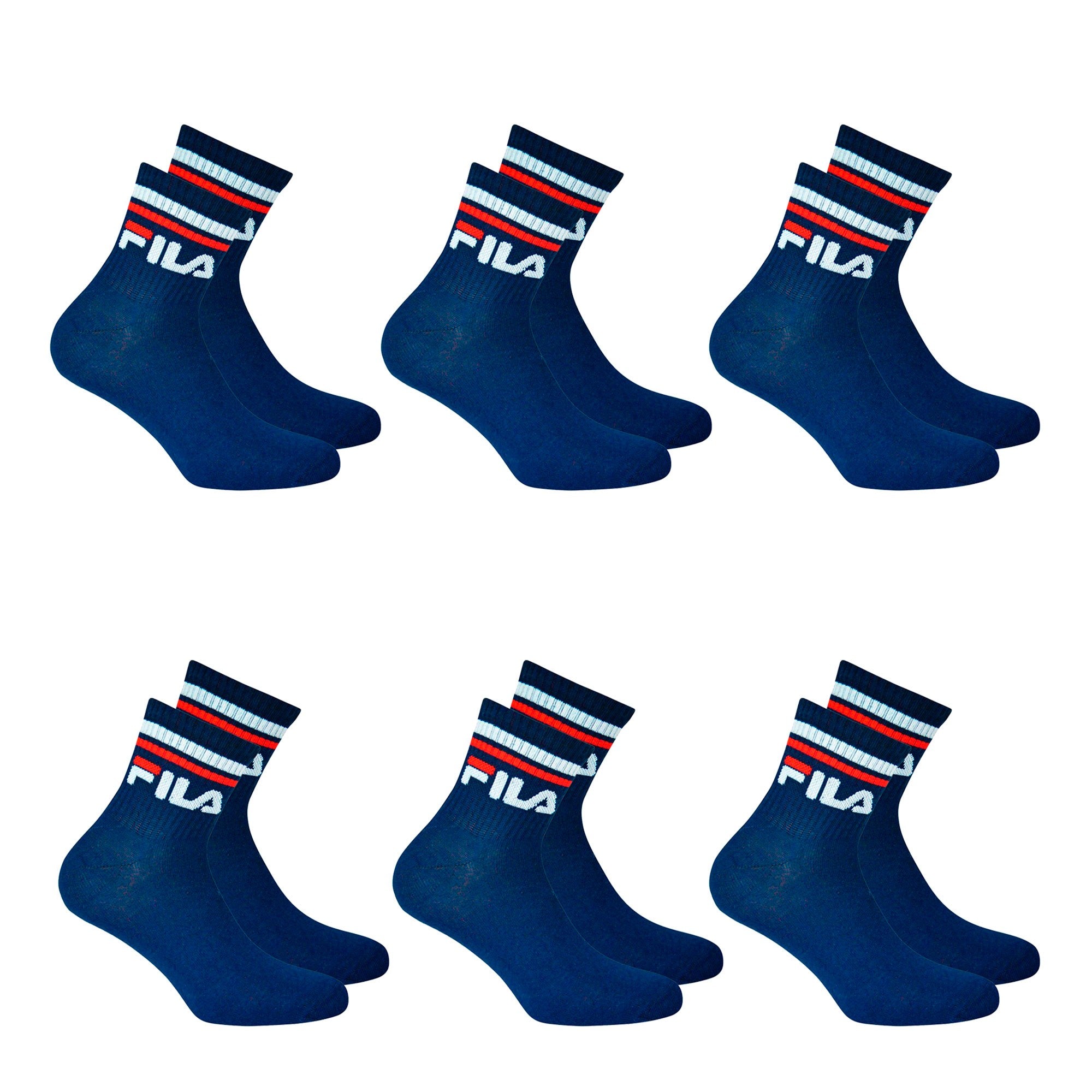 FILA - Calze corte F9398 unisex sportive cotone 3 paia