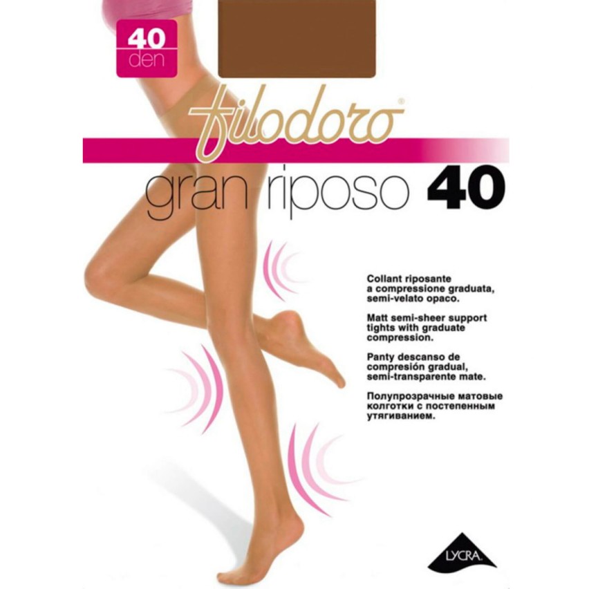 Filodoro Collant Riposante Gran Riposo Velato 40 den Compressione Graduata