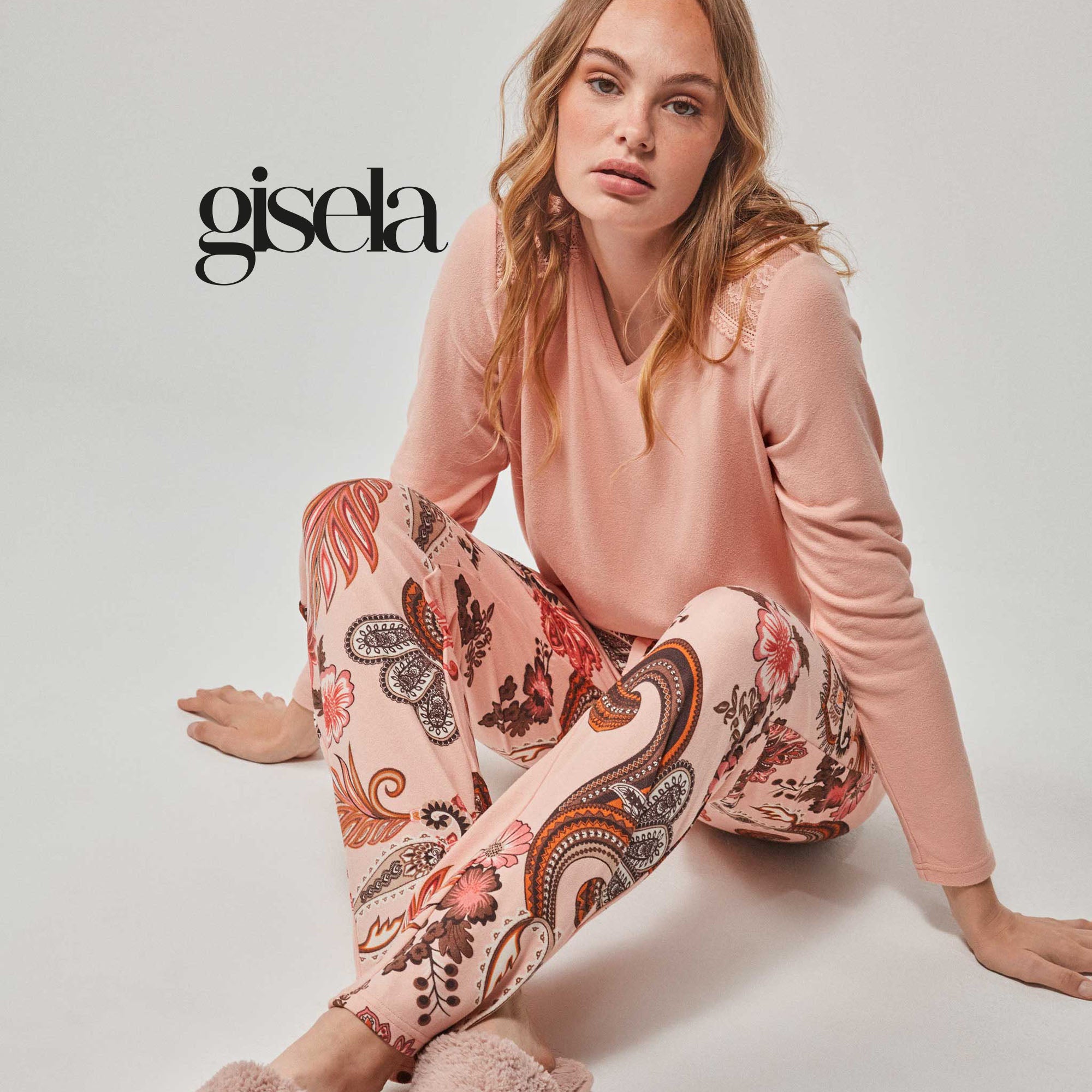 Gisela Pigiama lungo jersey di viscosa