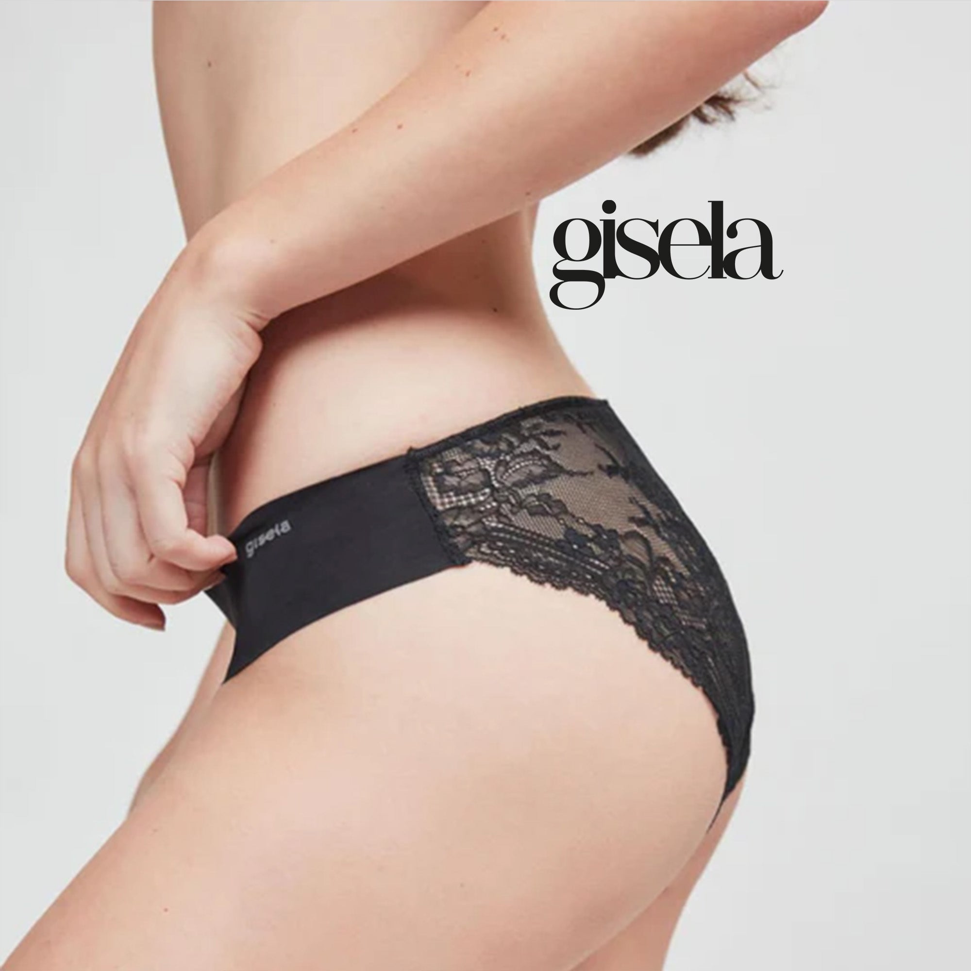 Gisela Slip vita media in microfibra con pizzo sul retro art: 1/0227