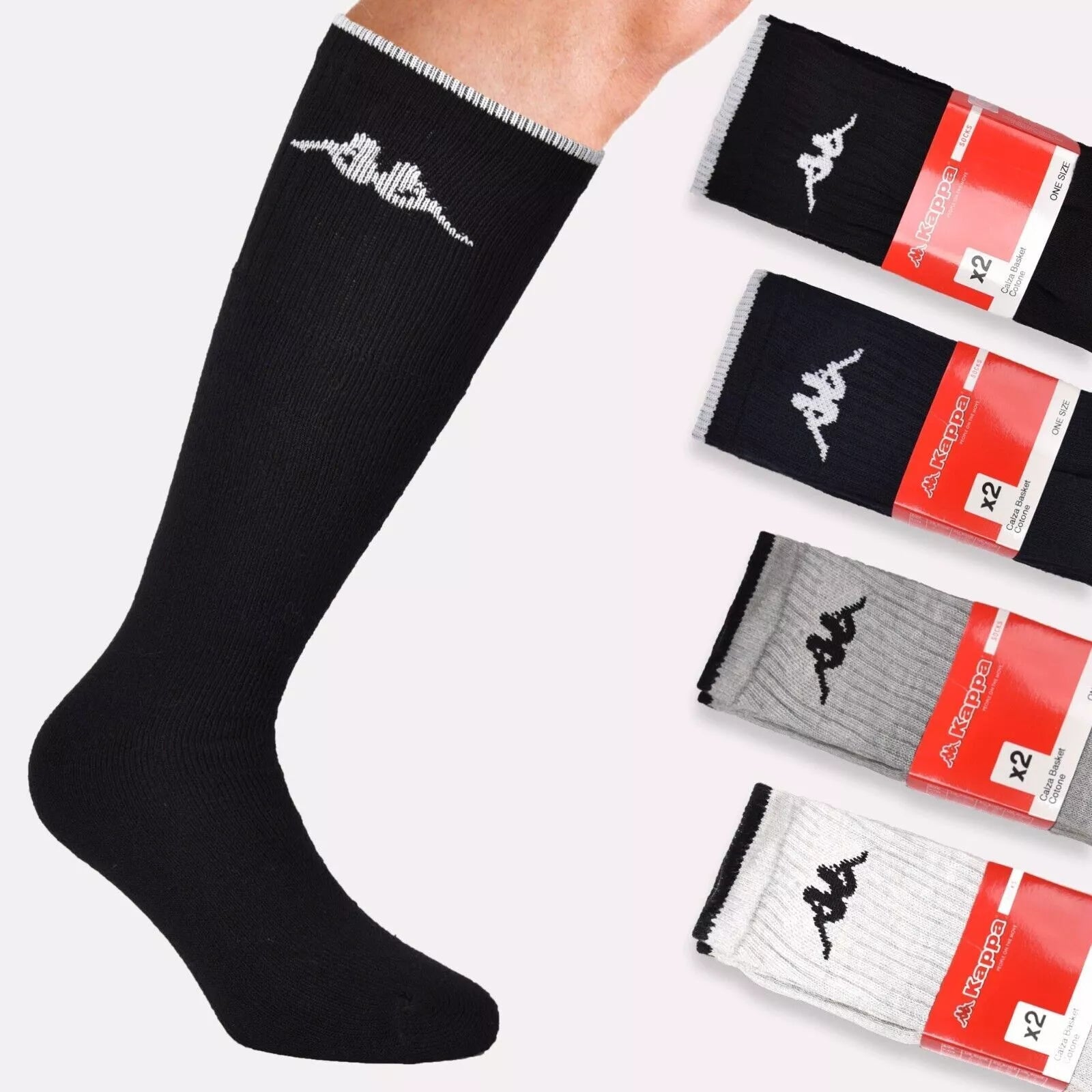 kappa Calze uomo spugna lunghe basket K001 2 paia