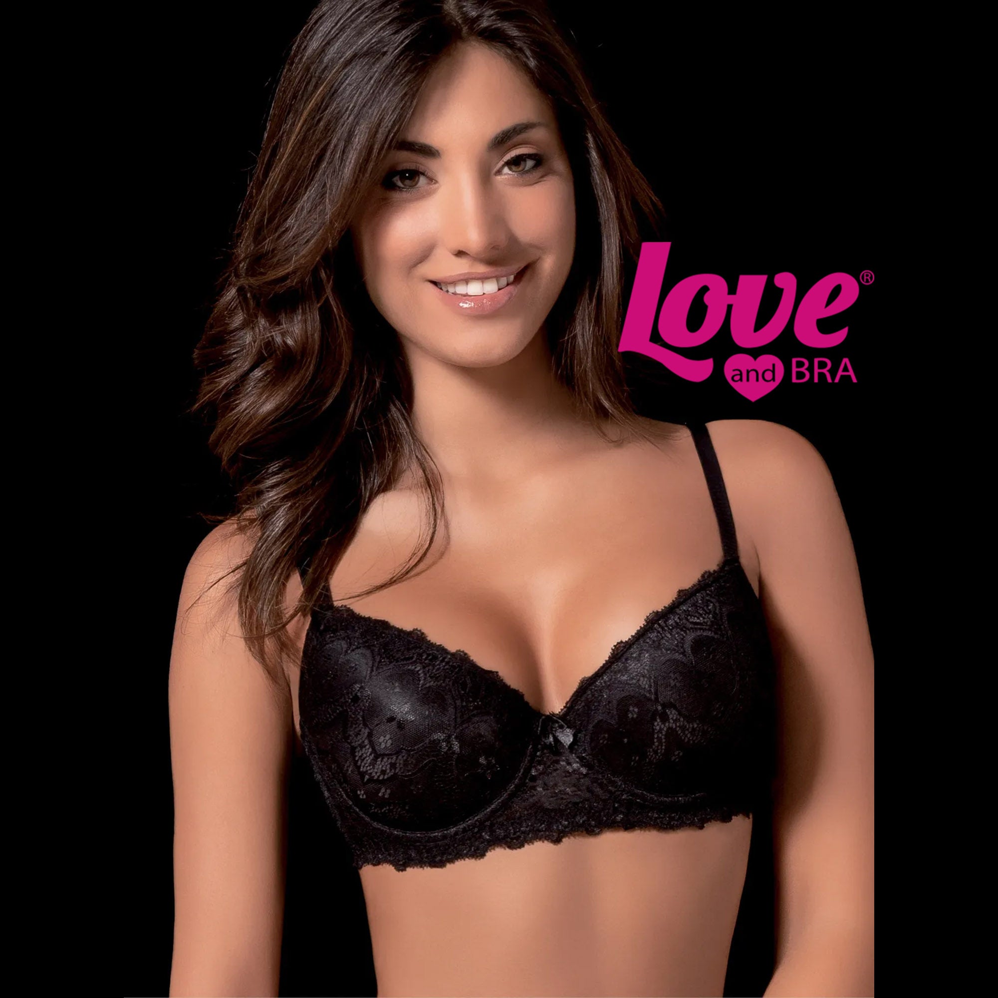 LOVEANDBRA GISELE Reggiseno balconcino COPPA C leggermente imbottito in pizzo con ferretto