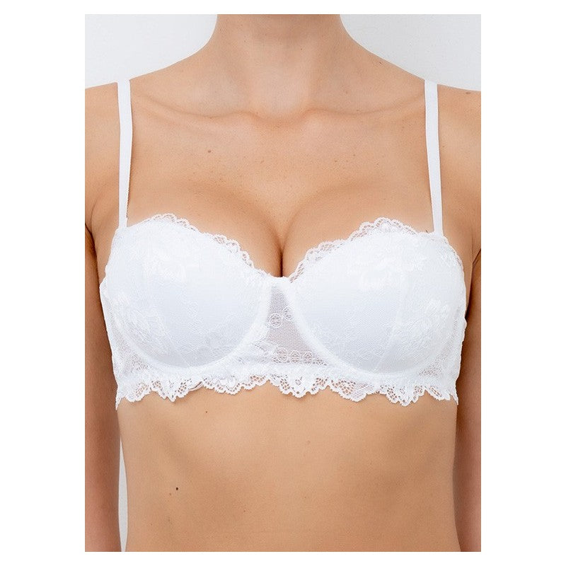 Lormar Reggiseno A Balconcino In Pizzo Deluxe Fascia Lormar Coppa B