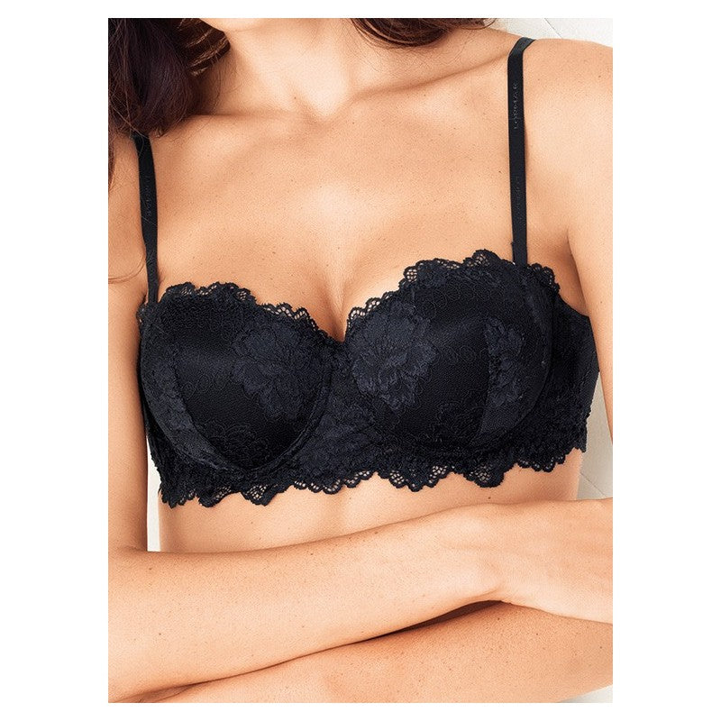 Lormar Reggiseno A Balconcino In Pizzo Deluxe Fascia Lormar Coppa B