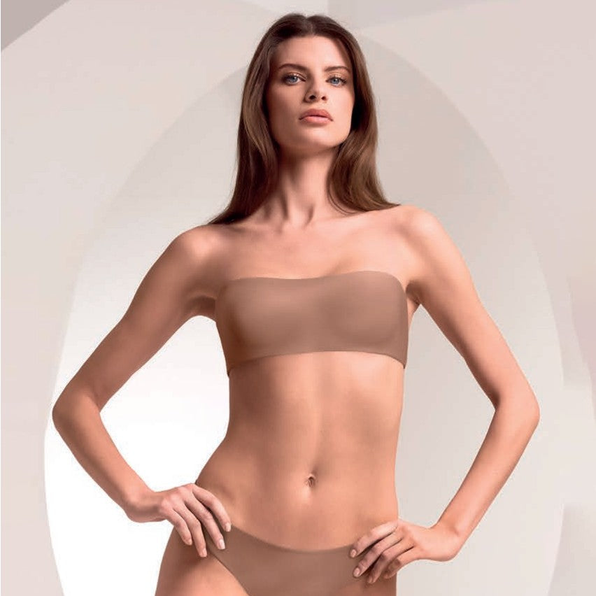 Lormar Reggiseno Fascia bretelline removibili micro effetto seta Lormar Fell 01434