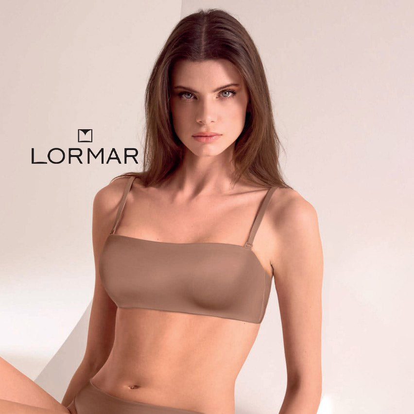 Lormar Reggiseno Fascia bretelline removibili micro effetto seta Lormar Fell 01434