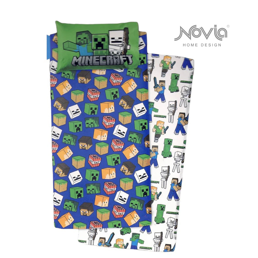 NOVIA Completo Lenzuola MINECRAFT By Disney Home