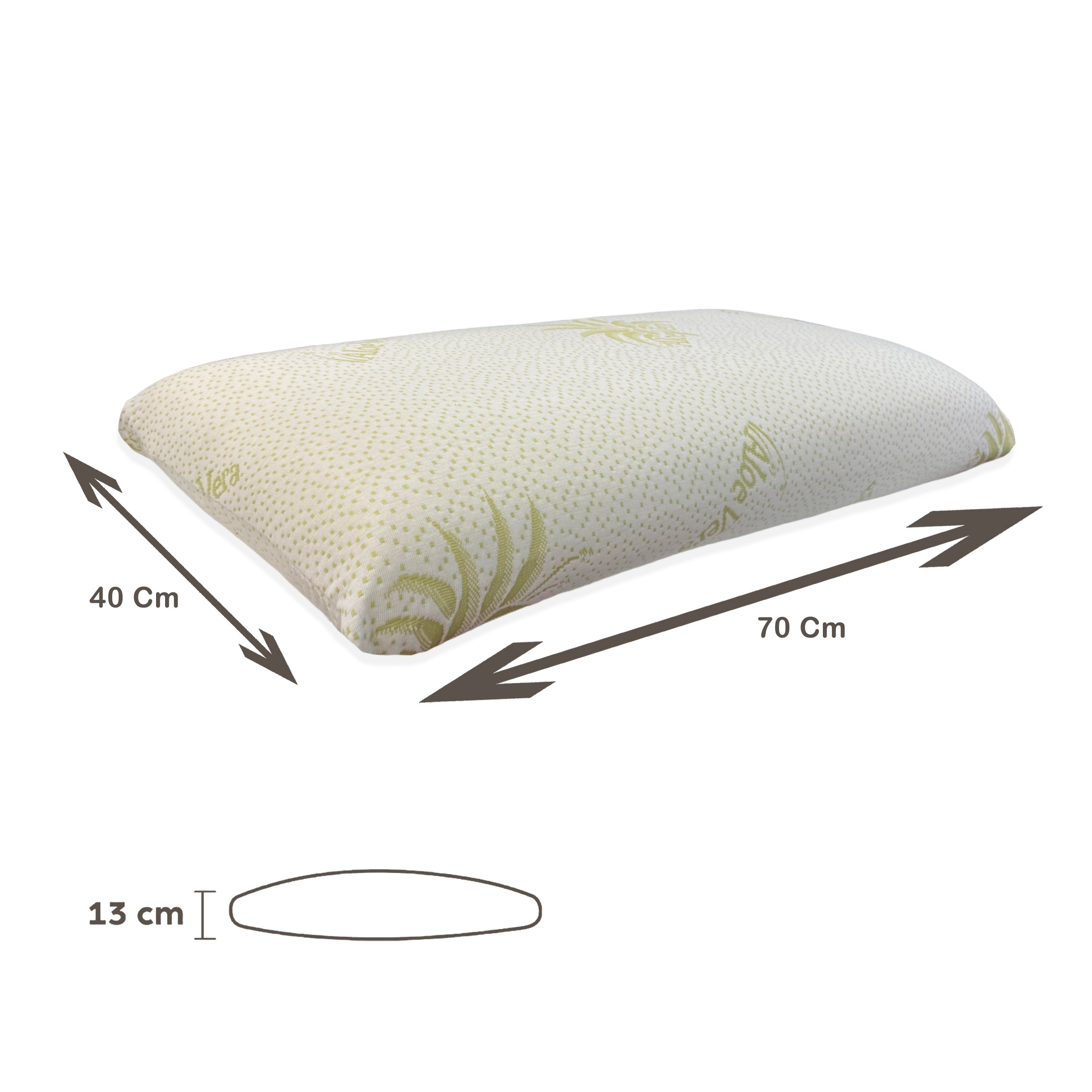 Passion Coppia di Guanciali Memory Foam H11 con Federa in Aloe Vera