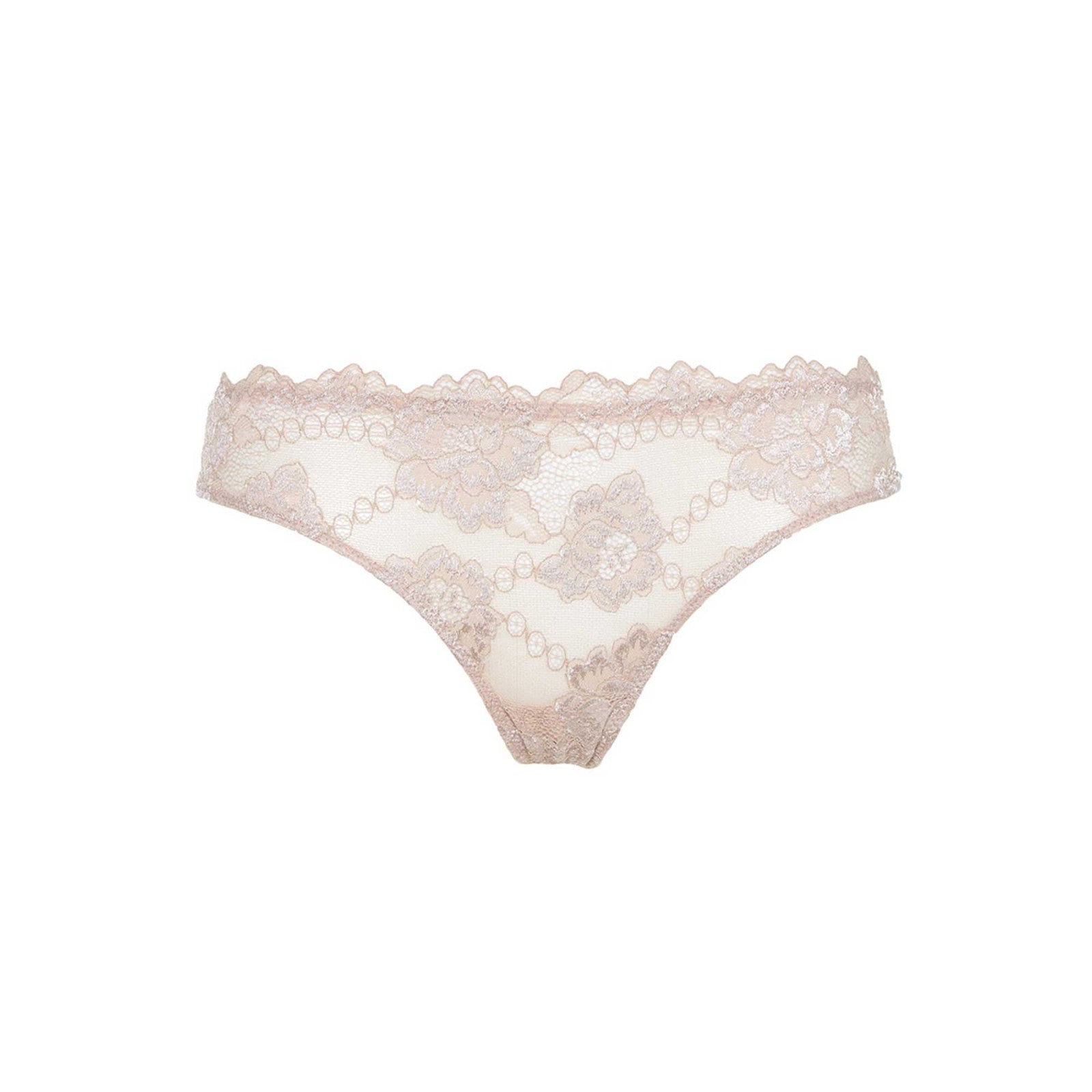Lormar Perizoma Donna in Pizzo Elasticizzato Floreale Elegante per Uso Quotidiano