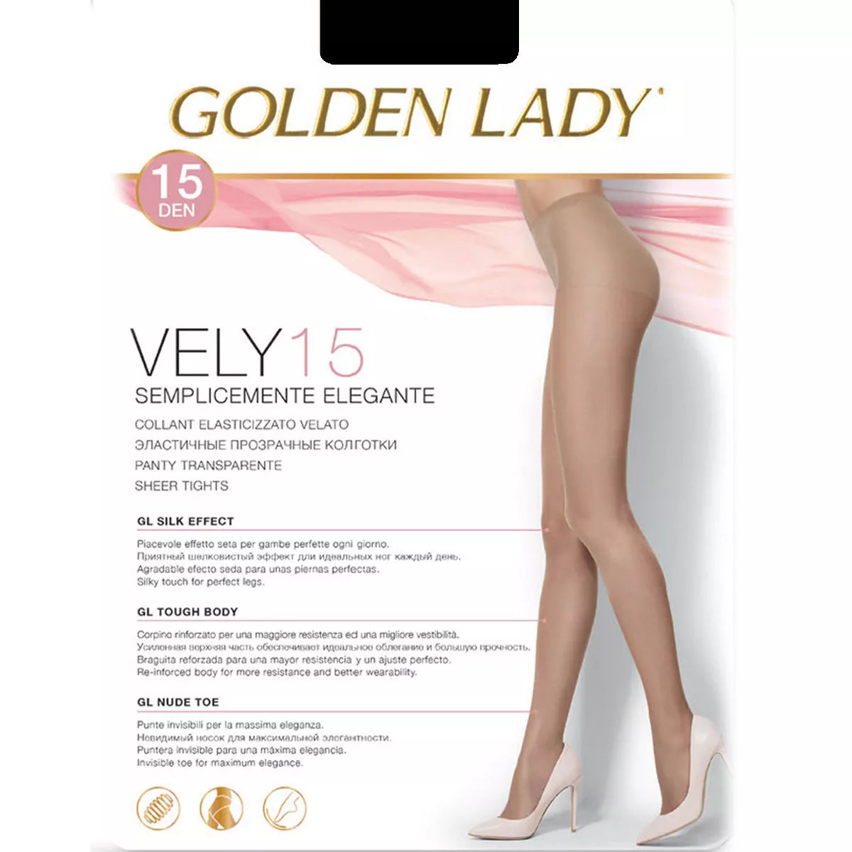 GOLDEN LADY 10 Paia di Collant Donna Collant  VELY 15 Denari