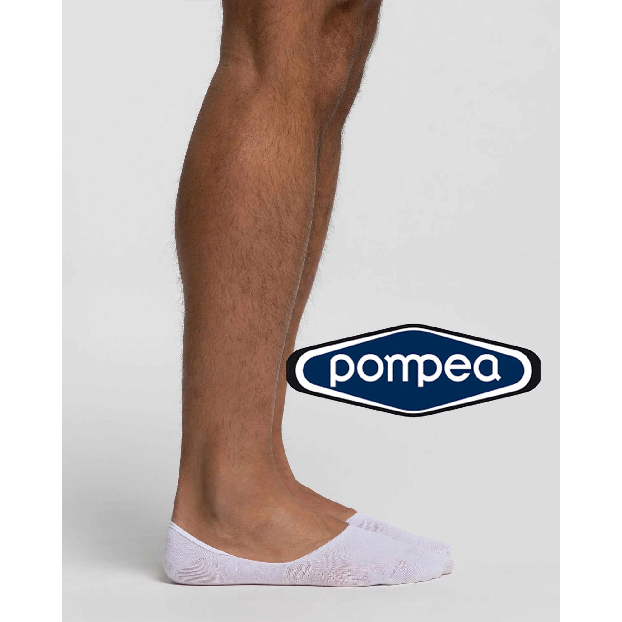 Pompea Calzini Salvapiede con silicone antiscivolo 3 paia in cotone unisex