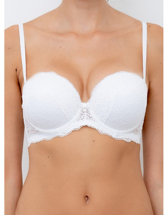 LORMAR Reggiseno Fascia effetto Super Push Up +2 taglie - Extra Pizzo