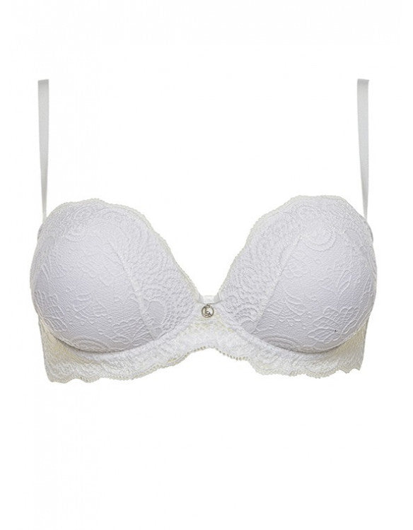 LORMAR Reggiseno Fascia effetto Super Push Up +2 taglie - Extra Pizzo