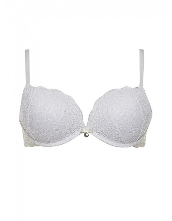 LORMAR Reggiseno Super Push Up +2 taglie - Double Pizzo