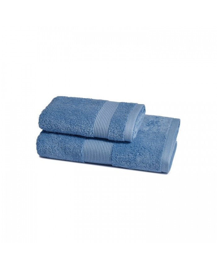 ZUCCHI Set 1+1 Solotuo Asciugamani medio+ospite Spugna di Cotone 560 gr/mq