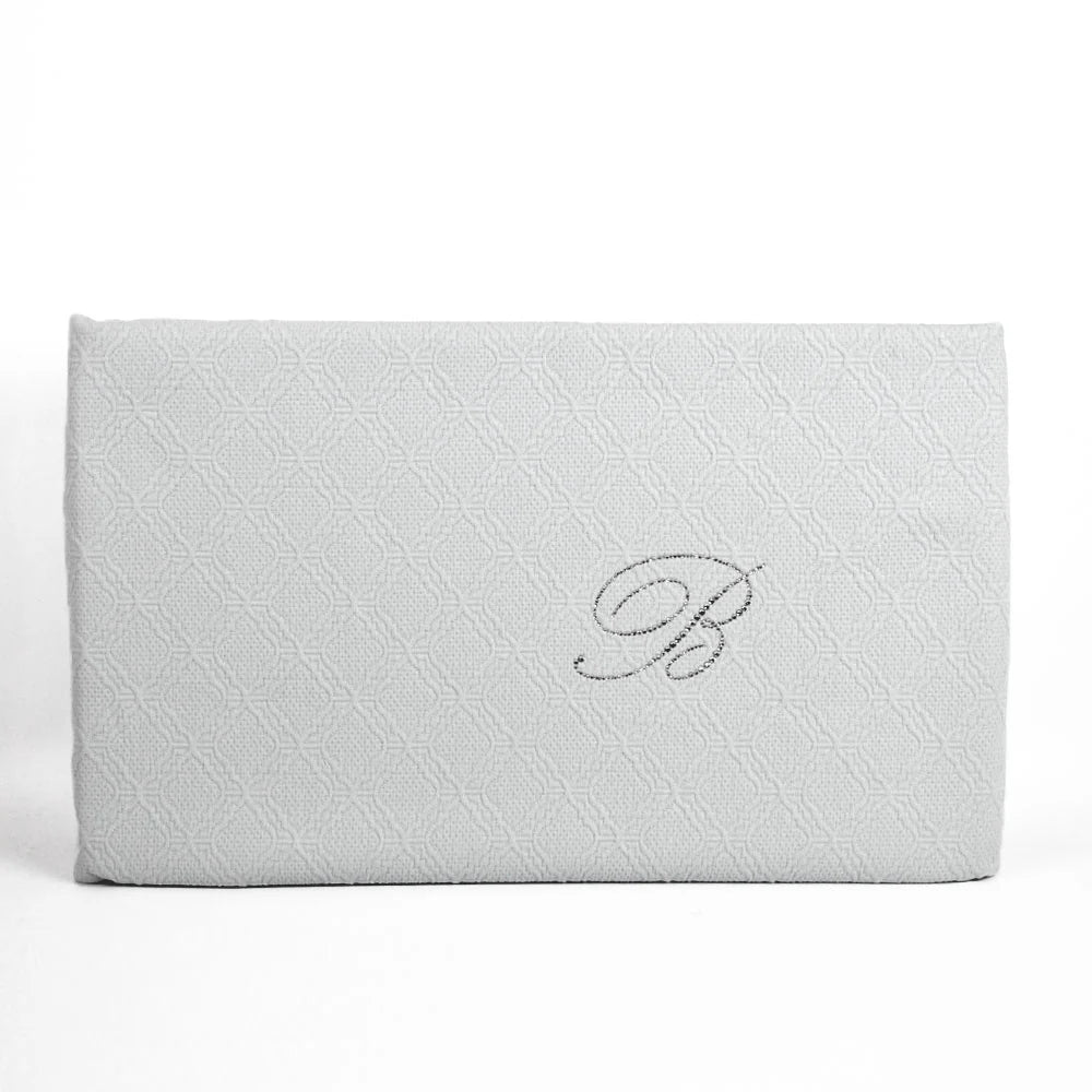 BLUMARINE - Copriletto Bianco Delfina liscio in piquè logo in cristalli  MATRIMONIALE