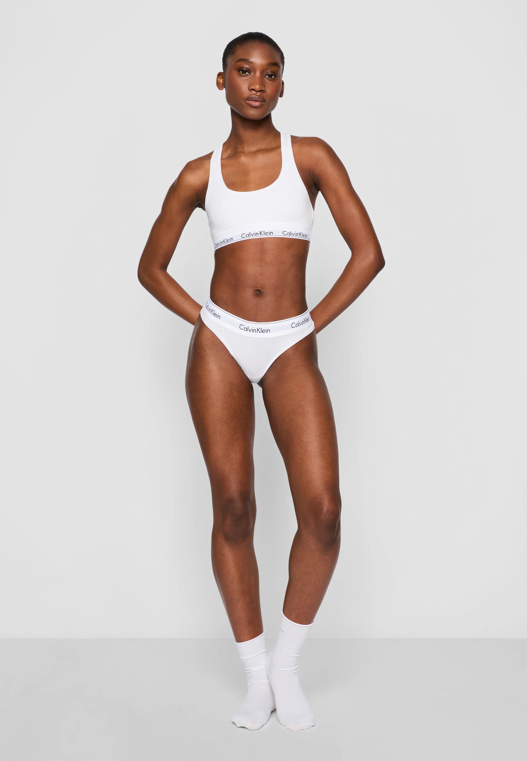 Perizoma - Icon Cotton Modal Thong Cod. 0000F3786E100 Bianco