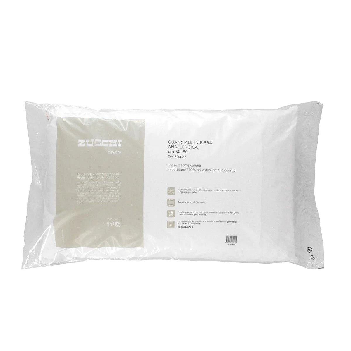 Guanciale in fibra anallergica Zucchi 50x80 cm da 500 gr